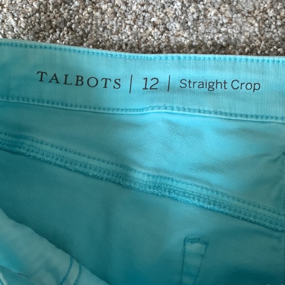 Talbots Turquoise Mid Rise Straight Crop Jeans - Picture 3 of 6